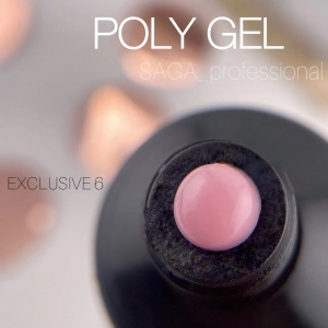SAGA Exclusive Polygel № 6 (тюбик), 30 мл