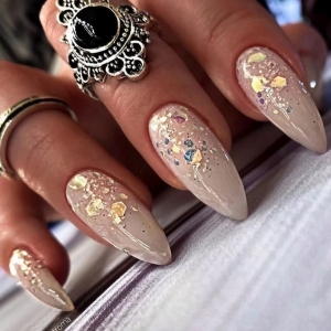 Saga Galaxy glitter Gel №6 (прозрачный радужный) - гель крылья фей, 8 мл