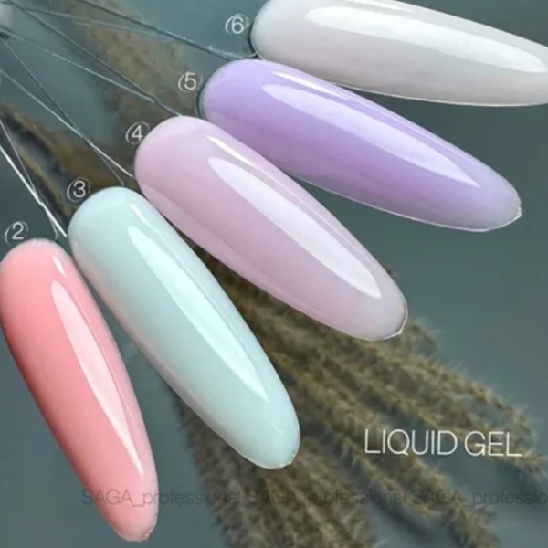 Saga Гель для нарощування з пензликом LIQUID №01, 15 мл