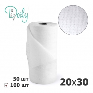 Doily серветки 30*20 в рулоні, СІТКА білі, 100 шт./уп.
