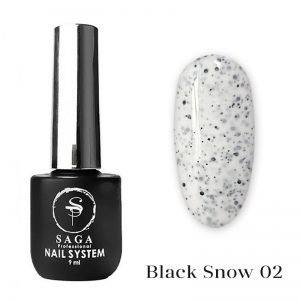 Saga Гель-лак Black Snow №02, 9 мл