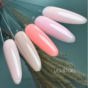 Saga Гель для нарощування з пензликом LIQUID №10, 15 мл